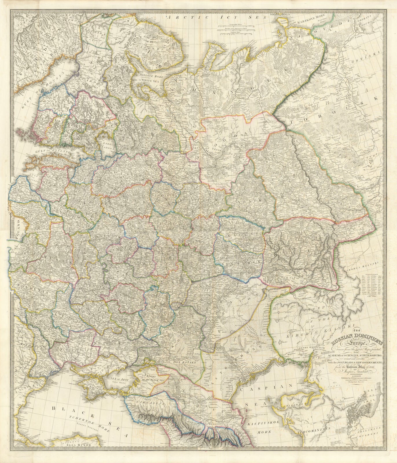 The Russian Dominions in Europe drawn from the latest Maps… James Wyld 1843